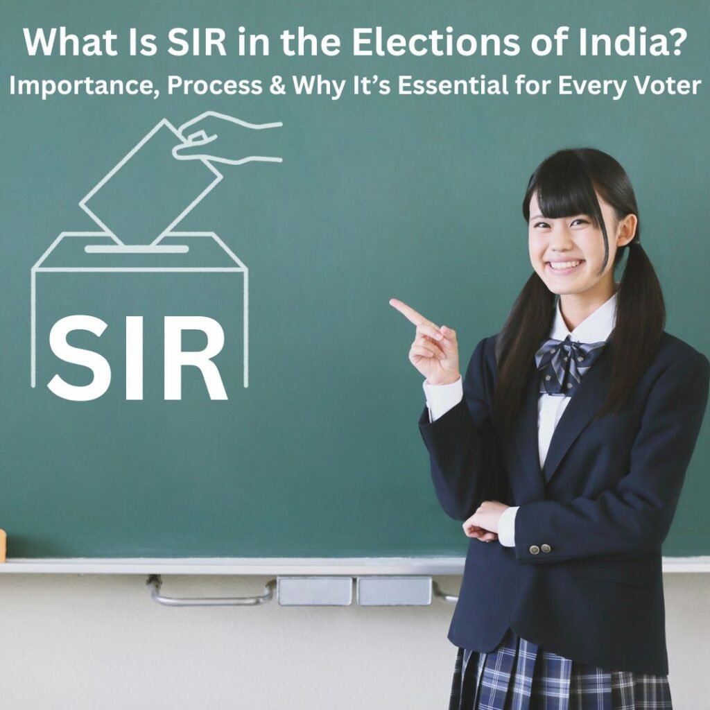 What Is SIR in the Elections of India? Importance, Process & Why It’s Essential for Every Voter